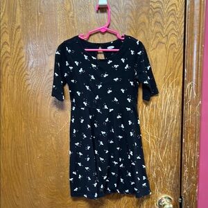 Charming Black Floral Kids Dress